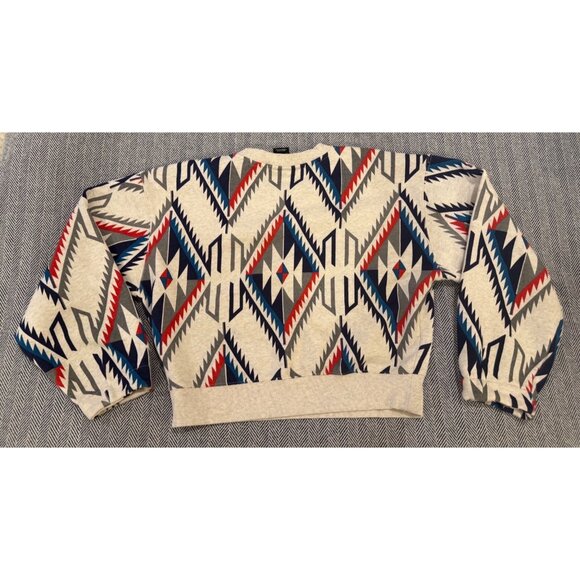 Ariat Chimayo Collection Tribal Print Cropped Sweatshirt Women’s M Cotton Blend - Picture 2 of 10